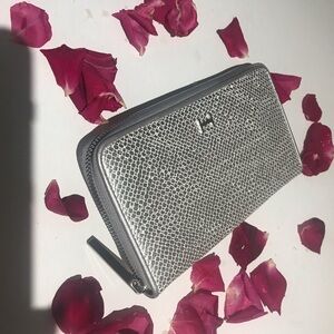 Silver Textured Women's Wallet